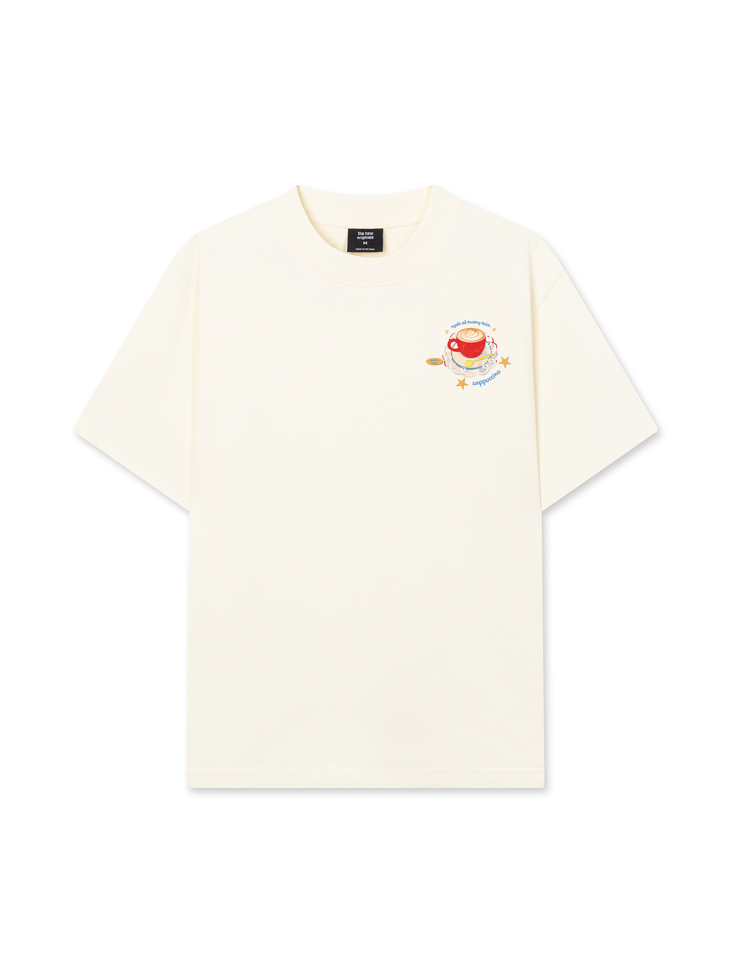 Áo Thun Relaxed Fit Người Dễ Thương Thích Cappuchino