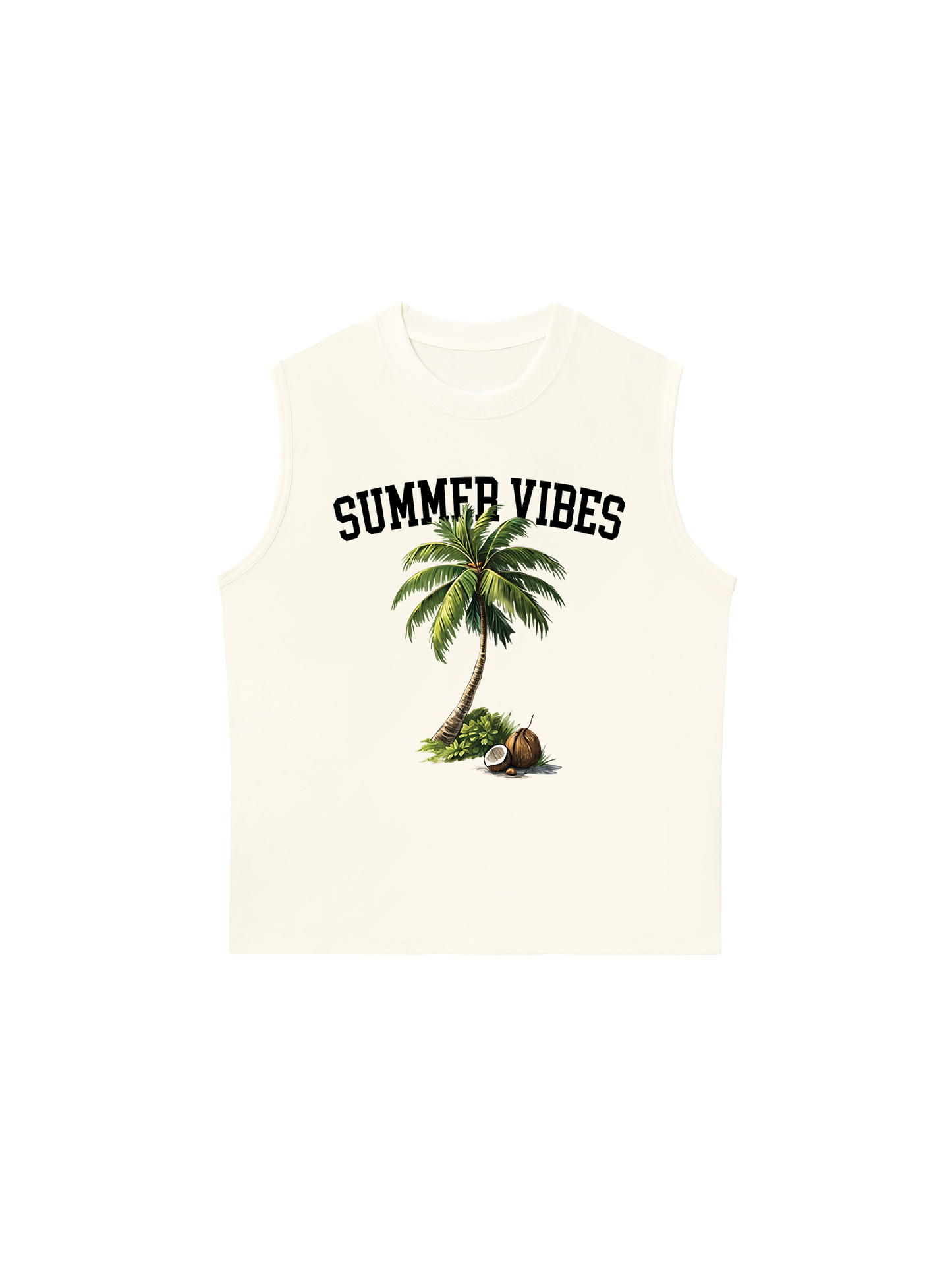 Áo Ba Lỗ Relaxed Fit Summer Vibes Coconut