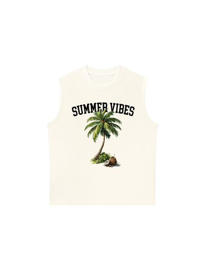 Áo Ba Lỗ Relaxed Fit Summer Vibes Coconut
