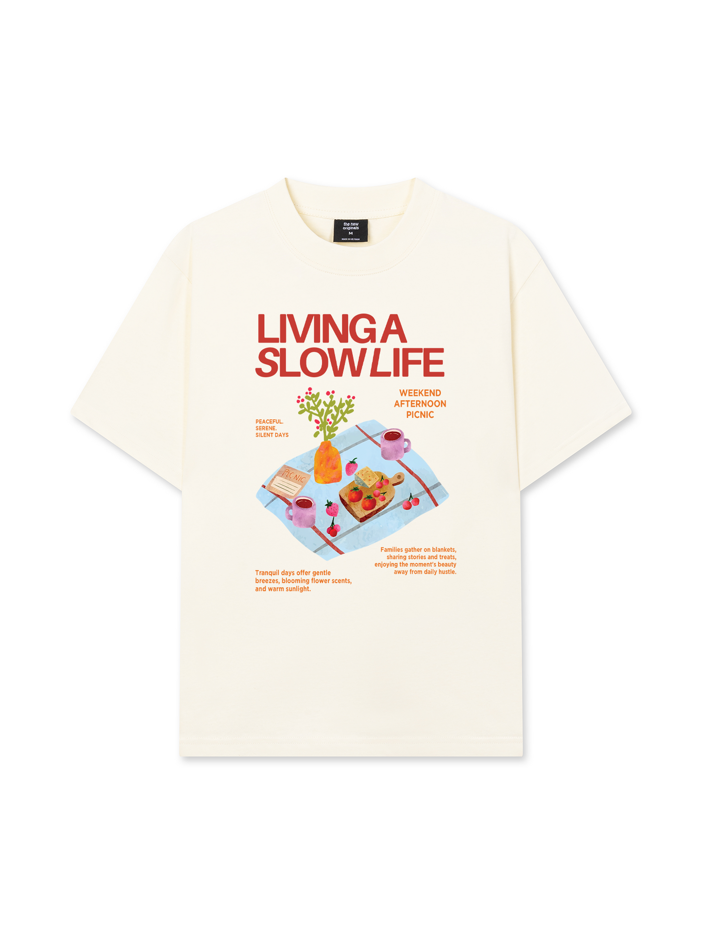 Áo Thun Relaxed Fit Living A Slow Life