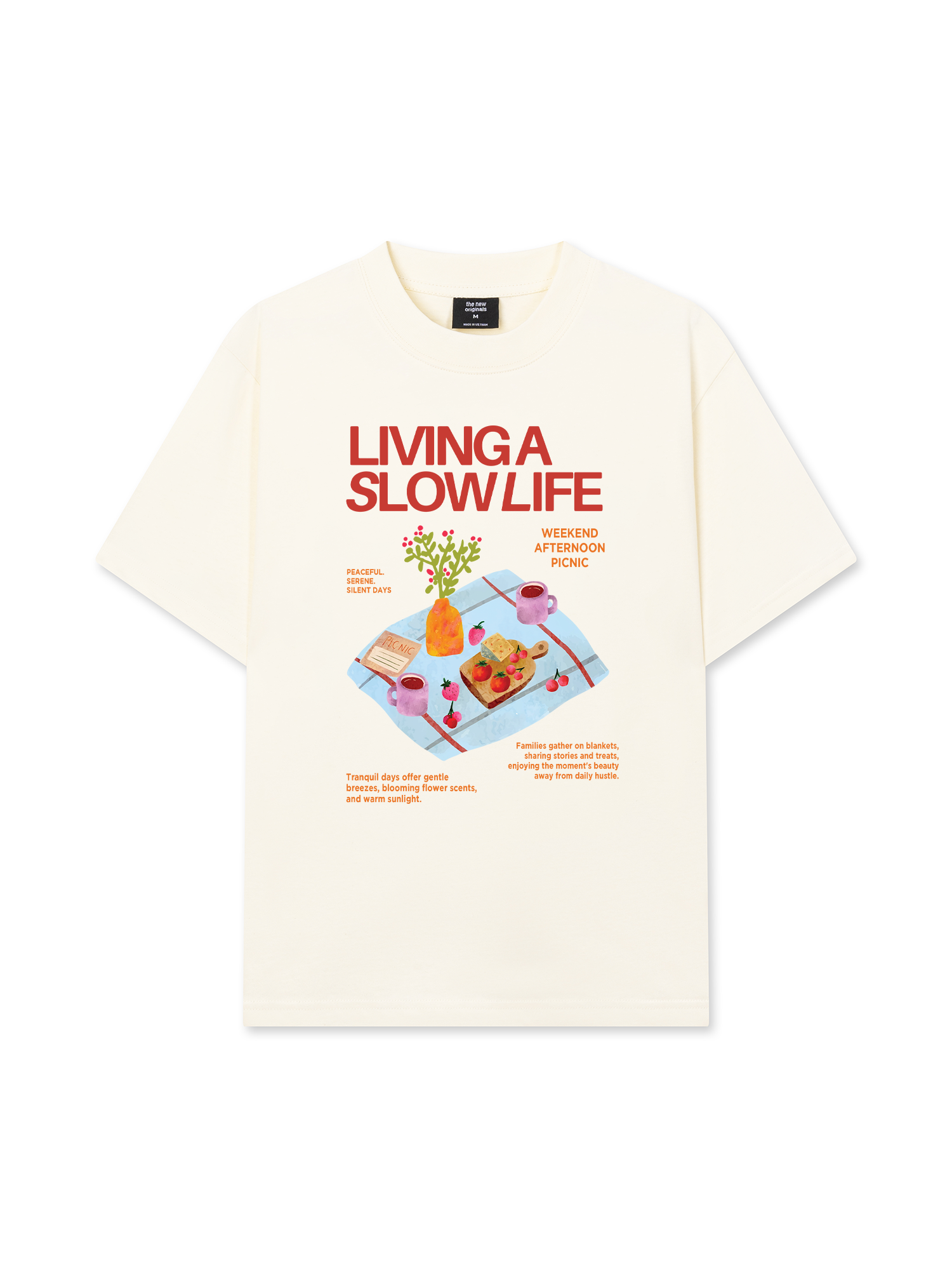 Áo Thun Relaxed Fit Living A Slow Life
