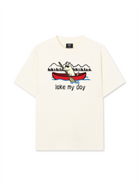 Áo Thun Relaxed Fit Go Outside Lake My Day
