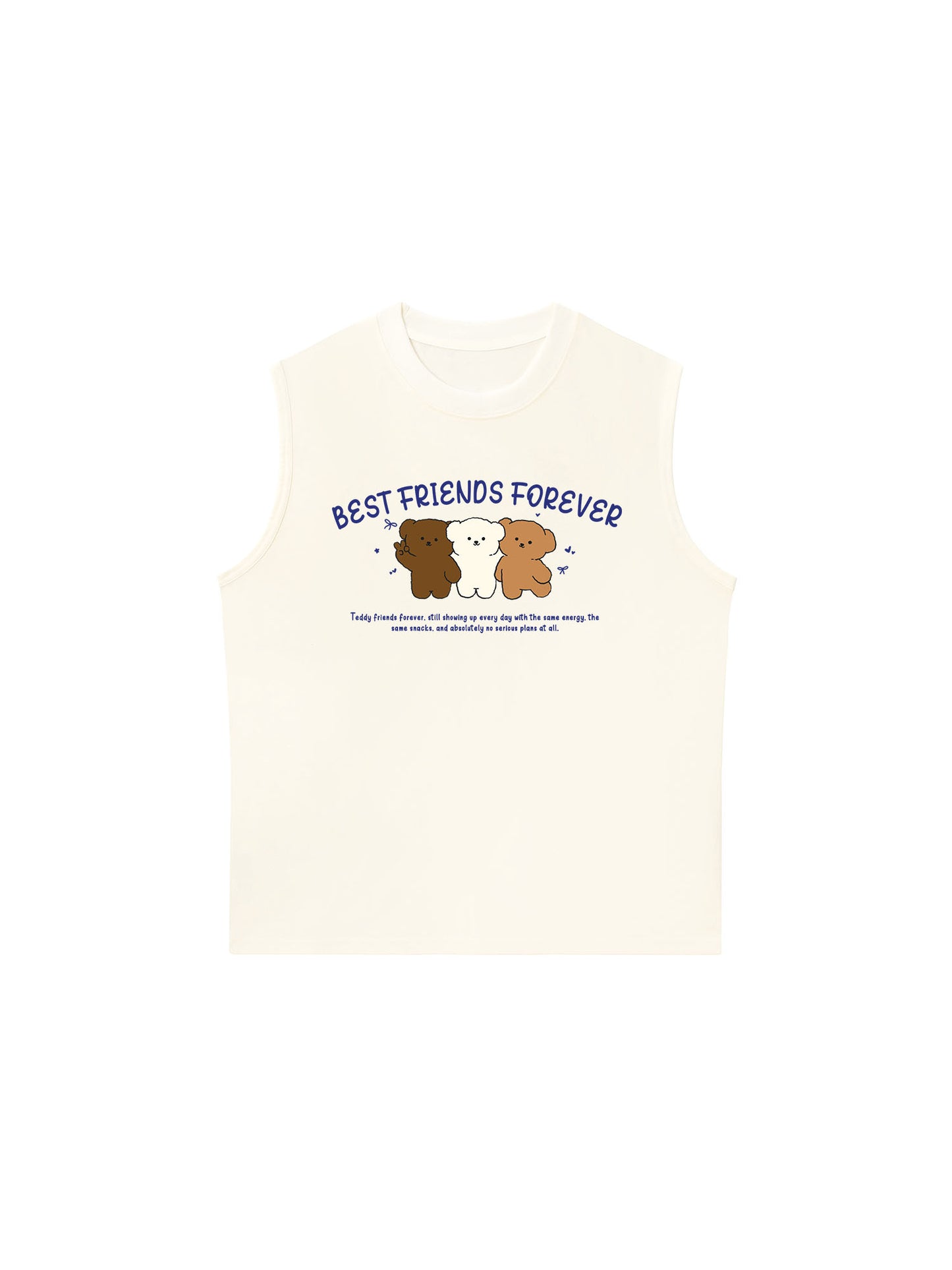 Áo Ba Lỗ Relaxed Fit Teddy Land Best Friends Forever