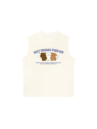 Áo Ba Lỗ Relaxed Fit Teddy Land Best Friends Forever