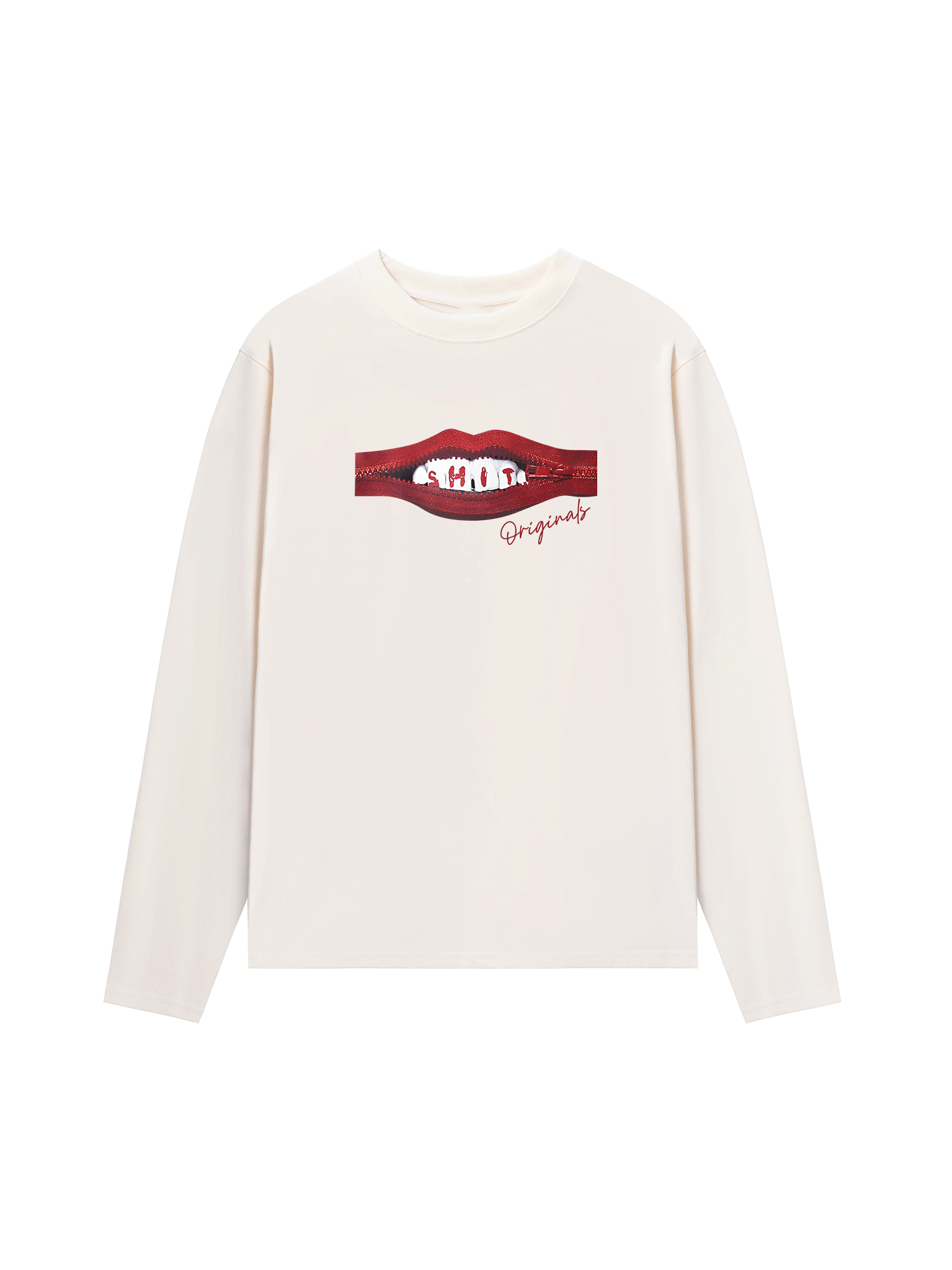 Áo Thun Dài Tay Teeth Zip Classic