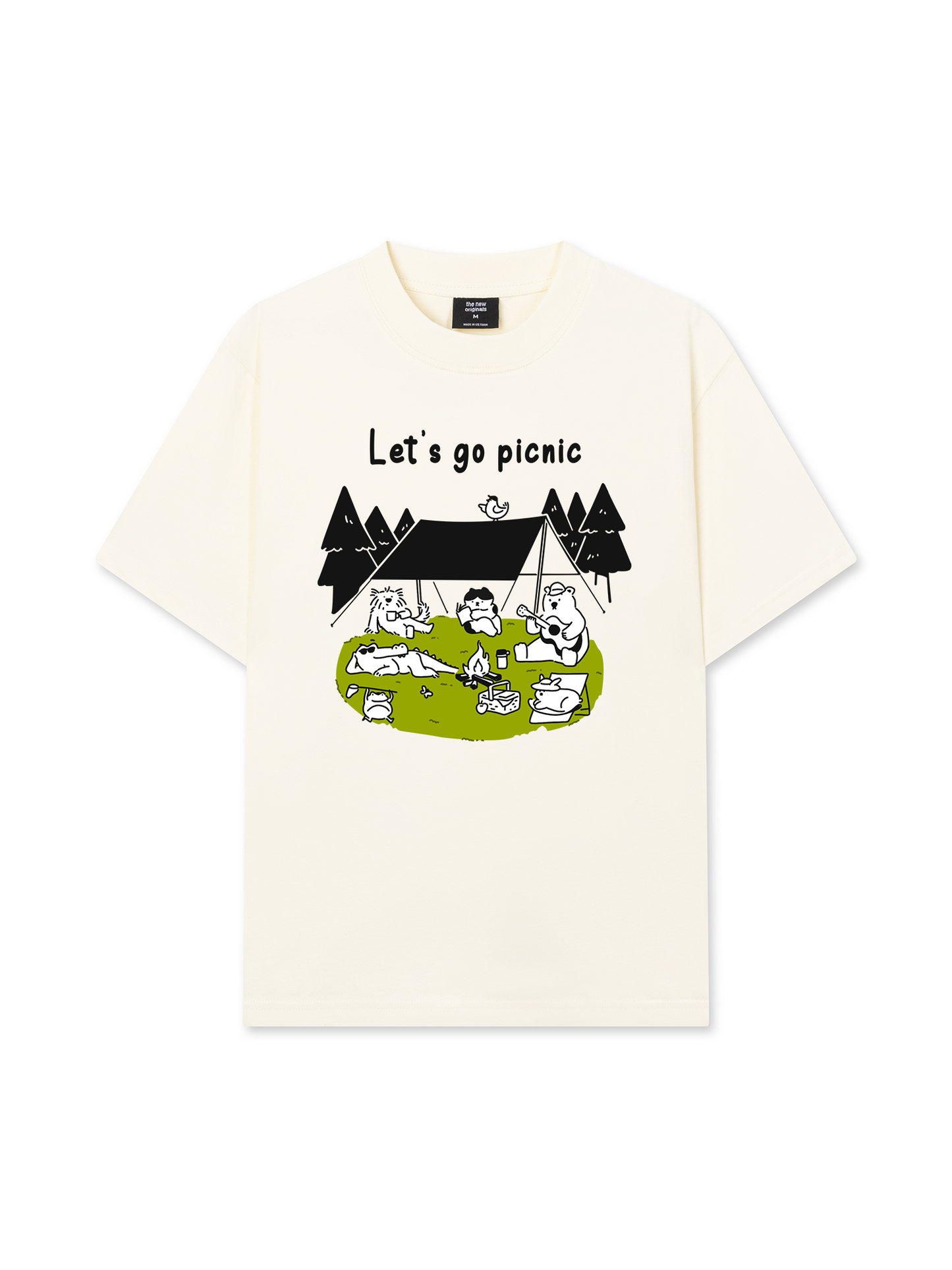 Áo Thun Relaxed Fit Go Outside Let's Go Picnic