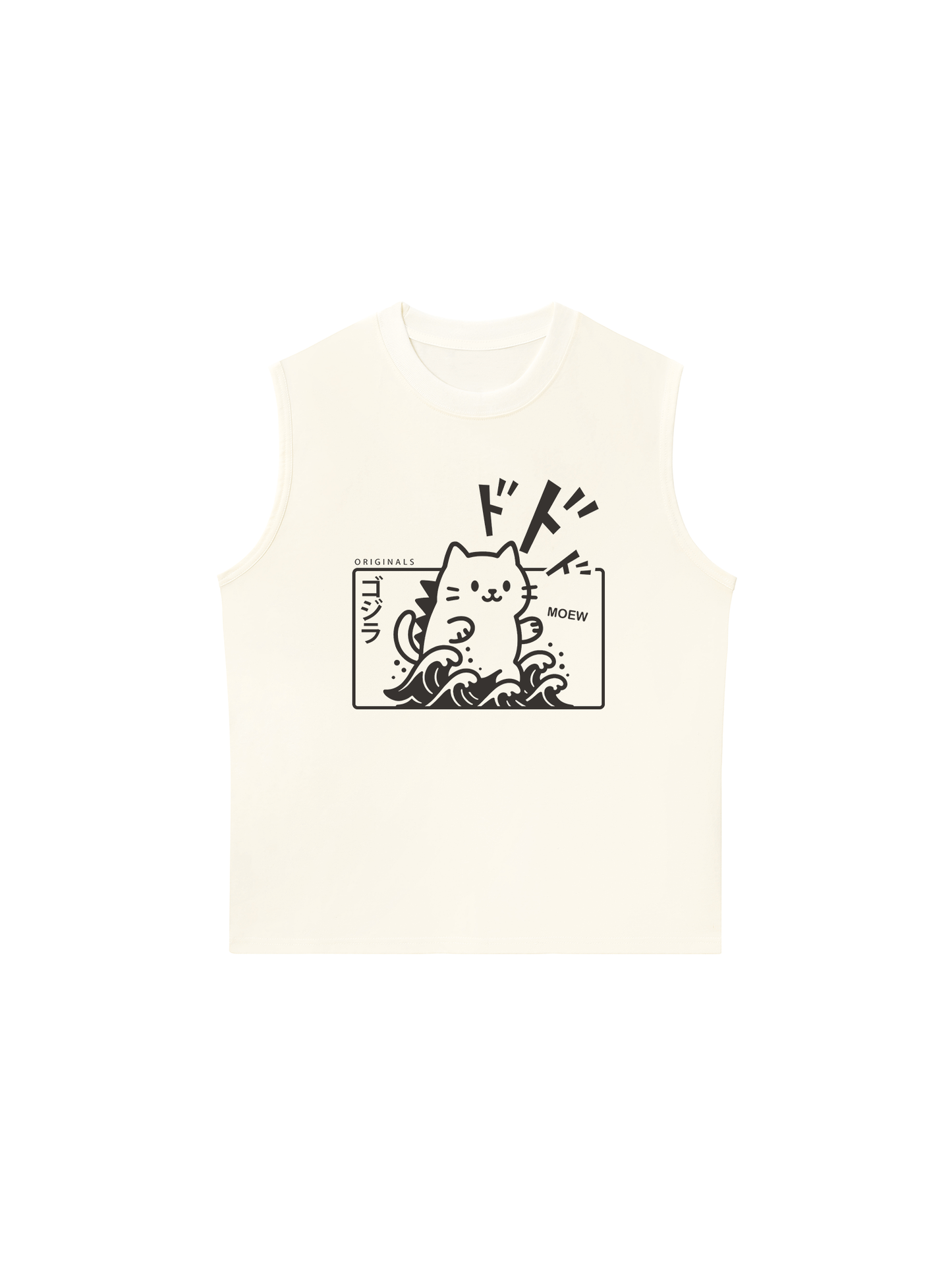 Áo Ba Lỗ Relaxed Fit Japan Spirit Godzilla Meow