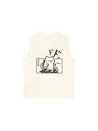 Áo Ba Lỗ Relaxed Fit Japan Spirit Godzilla Meow
