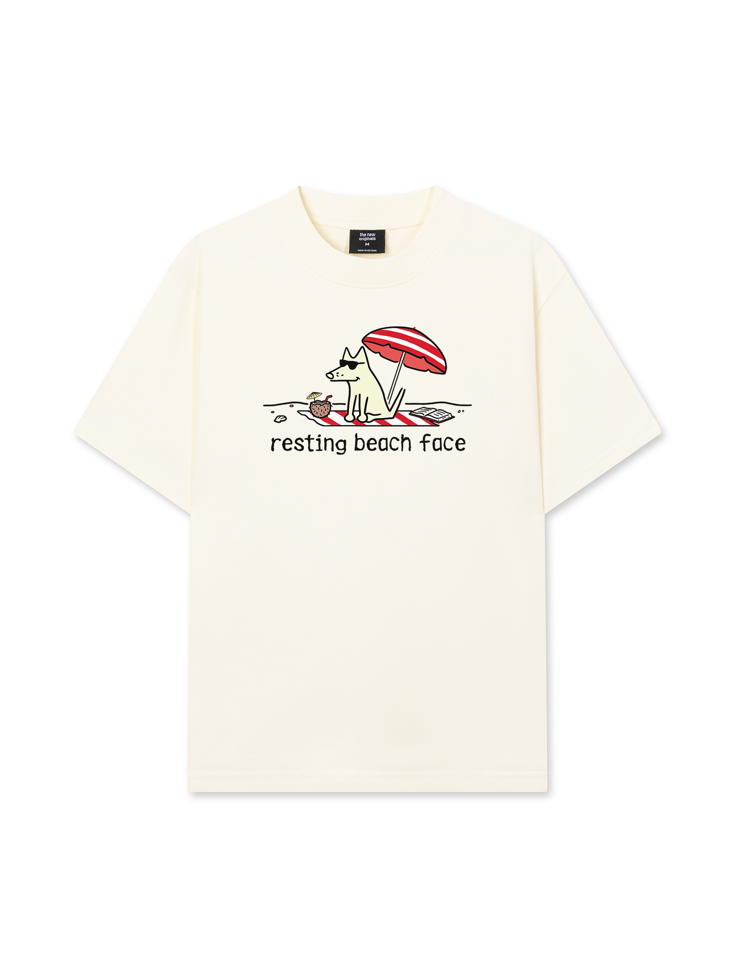 Áo Thun Relaxed Fit Go Outside Resting Beach Face