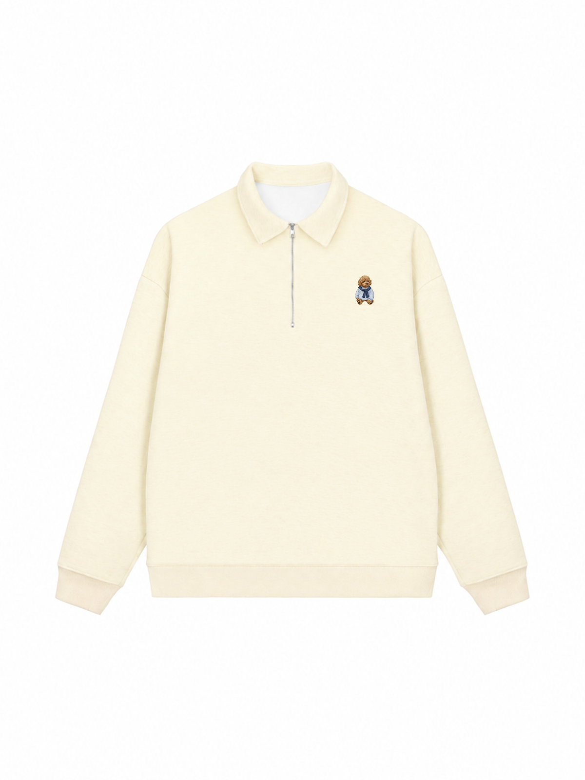 Áo Sweater Polo Nỉ Hai Da Poodle