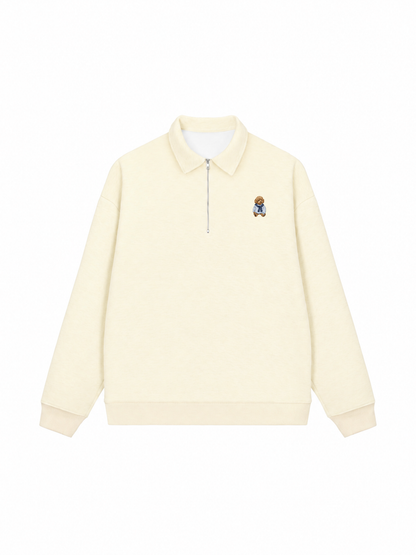Áo Sweater Polo Nỉ Hai Da Poodle