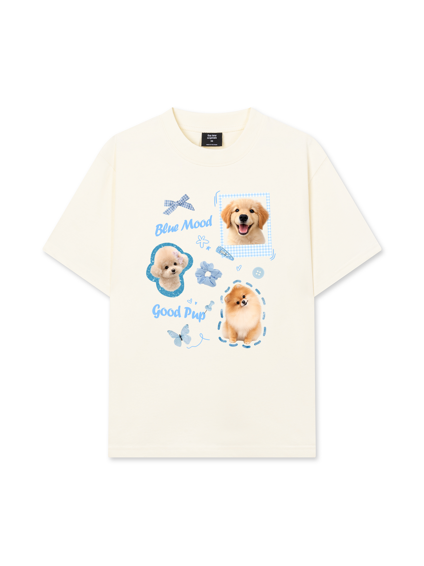 Áo Thun Relaxed Fit Daily Cuties Blue Mood Good Pup