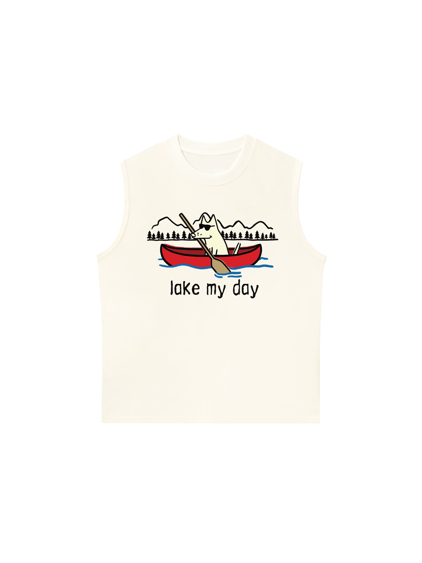 Áo Ba Lỗ Relaxed Fit Go Outside Lake My Day