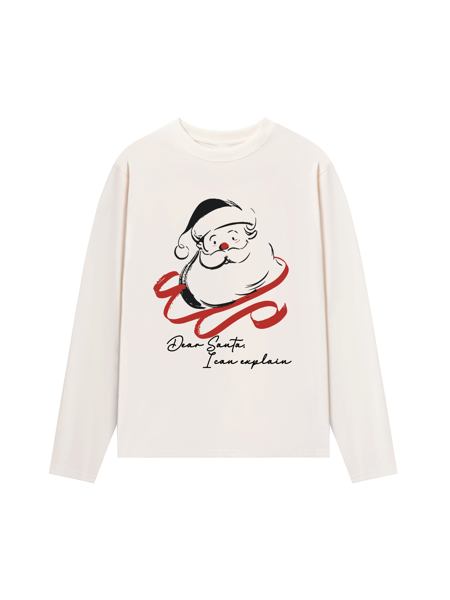 Áo Thun Dài Tay Dear Santa, I Can Explain