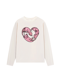 Áo Thun Dài Tay  Meow Meow Heart
