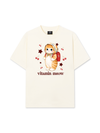 Áo Thun Relaxed Fit Pickleball Girl Meow Vitamin Meow Go School