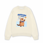 Áo Sweater Nỉ Hai Da Animal Beaver Catches Butterflies
