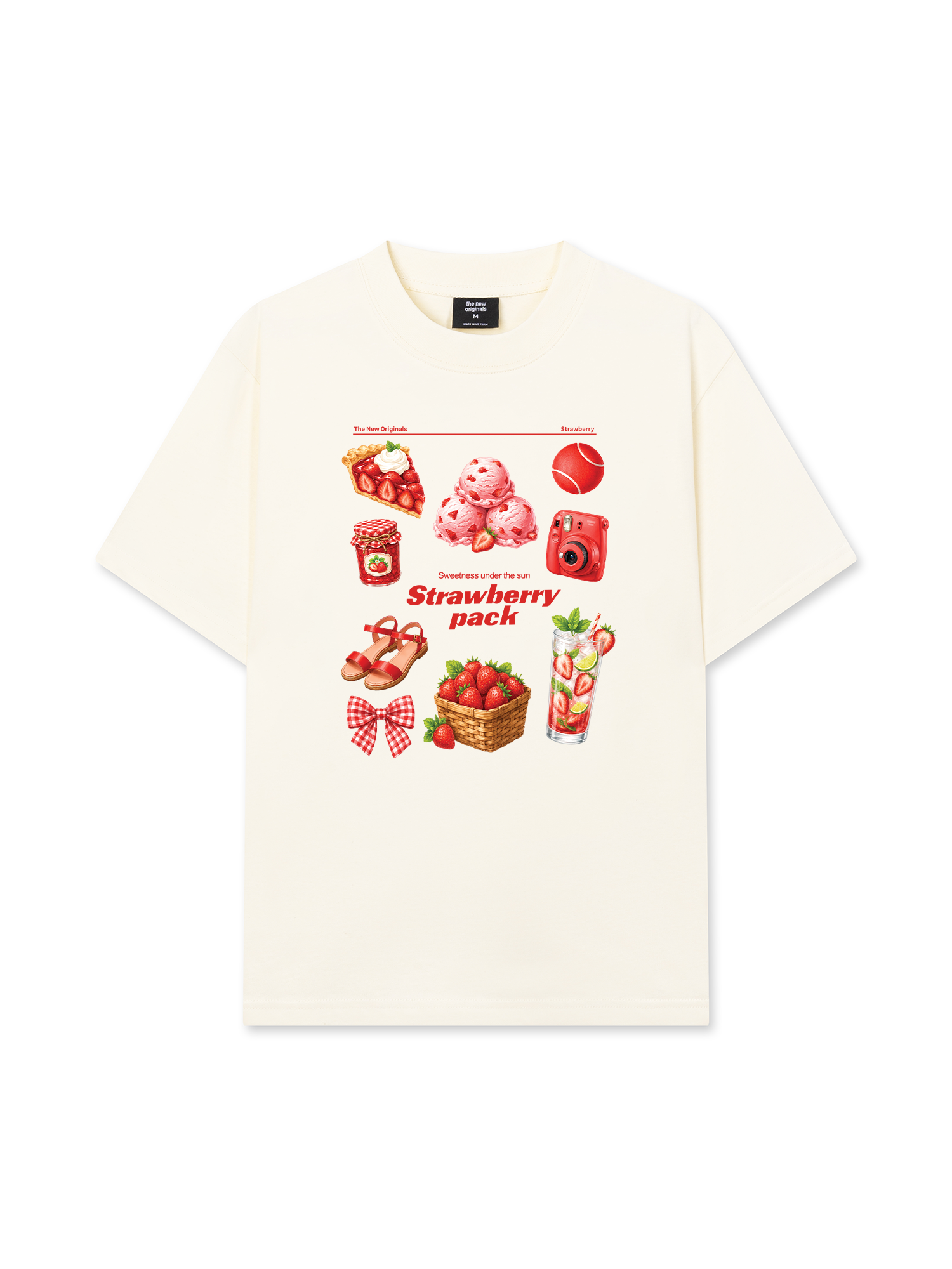 Áo Thun Relaxed Fit Strawberry Pack