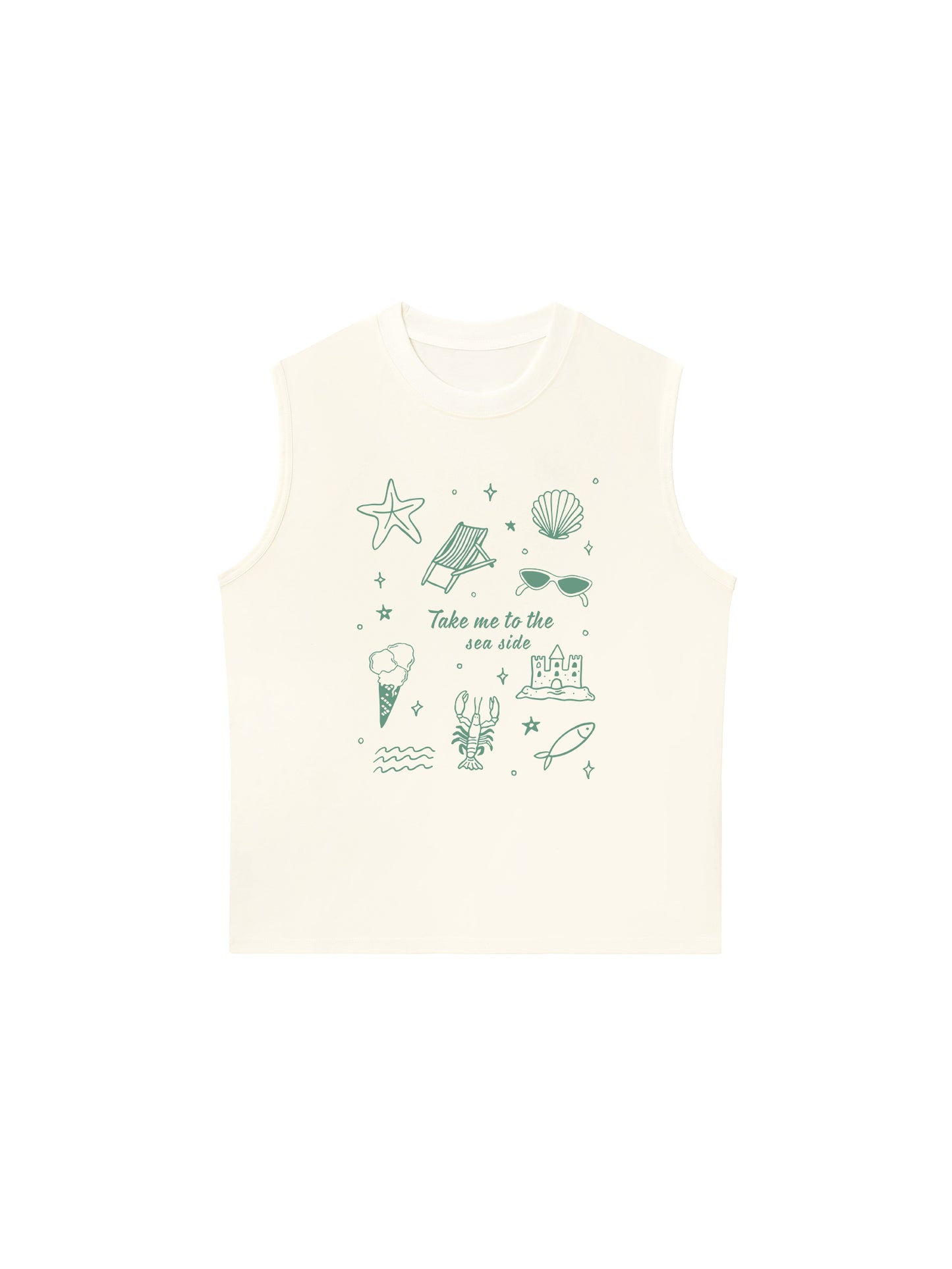 Áo Ba Lỗ Relaxed Fit Take Me To The Sea Side