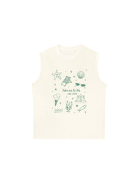 Áo Ba Lỗ Relaxed Fit Take Me To The Sea Side
