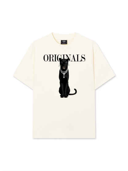 Áo Thun Relaxed Fit Animal Mood Black Cat