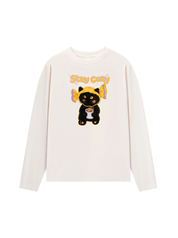 Áo Thun Dài Tay Stay Cozy Candy Cat
