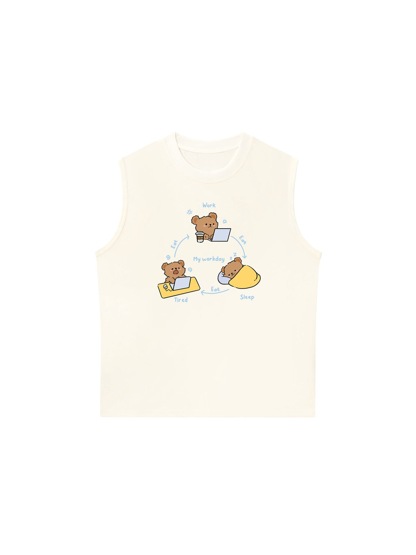 Áo Ba Lỗ Relaxed Fit Teddy Land My Work Day