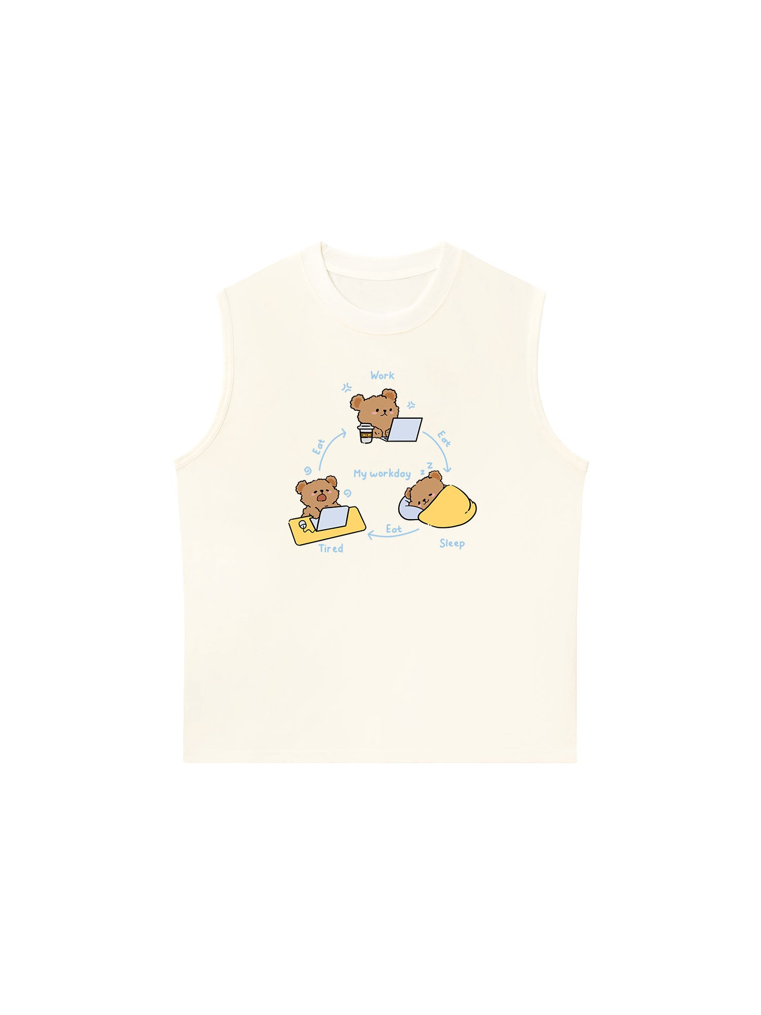 Áo Ba Lỗ Relaxed Fit Teddy Land My Work Day