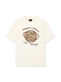 Áo Thun Relaxed Fit Sweet Pastry Meow Meow Bead