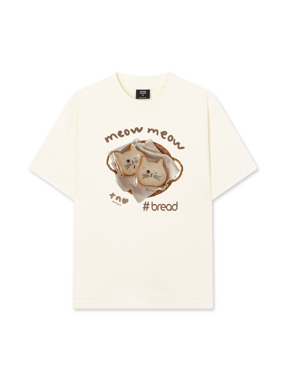 Áo Thun Relaxed Fit Sweet Pastry Meow Meow Bead
