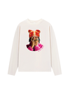 Áo Thun Dài Tay Jewel Ring & Orange Kitty Cap Wash