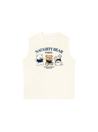 Áo Ba Lỗ Relaxed Fit Naughty Bear Three