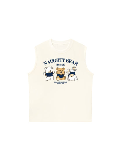 Áo Ba Lỗ Relaxed Fit Naughty Bear Three
