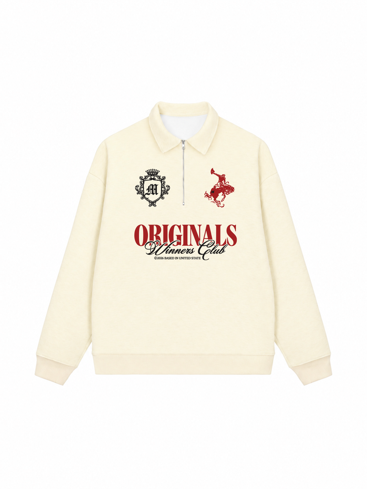 Áo Sweater Polo Nỉ Hai Da Originals Winner Club