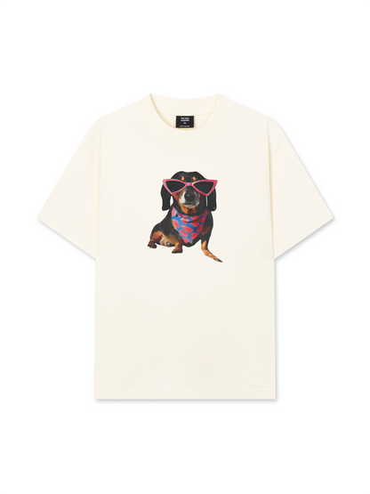 Áo Thun Relaxed Fit Animal Pink Glasses