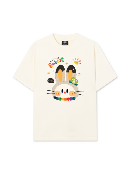 Áo Thun Relaxed Fit Rainbow Rabbit