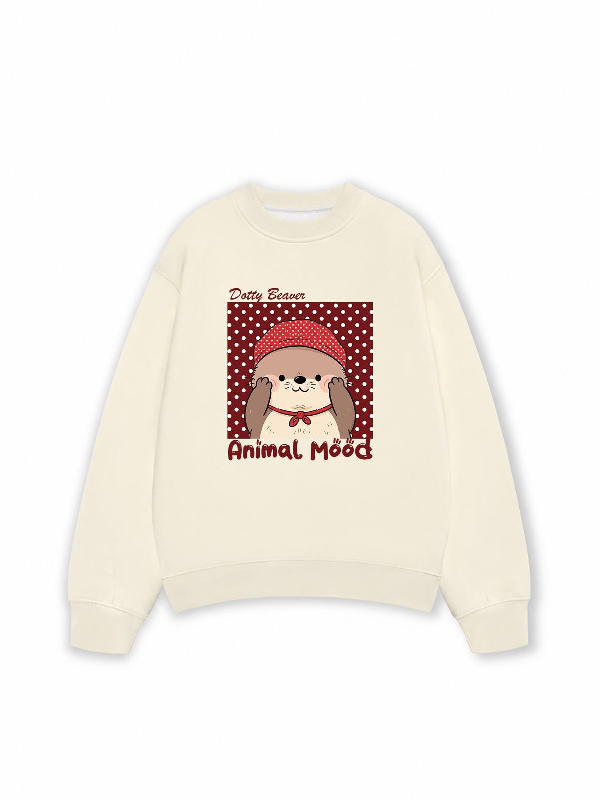Áo Sweater Nỉ Hai Da Animal Dotty Beaver
