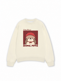 Áo Sweater Nỉ Hai Da Animal Dotty Beaver