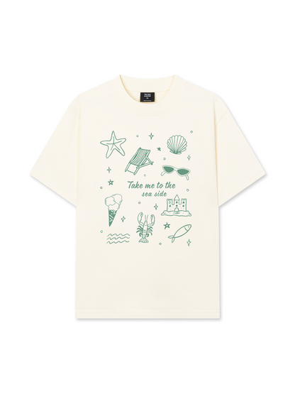 Áo Thun Relaxed Fit Take Me To The Sea Side