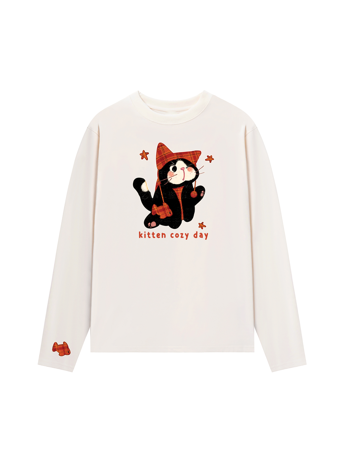 Áo Thun Dài Tay  Kitten Cozy Day