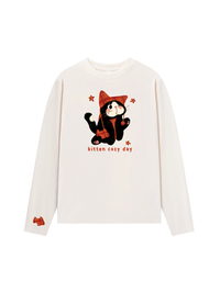 Áo Thun Dài Tay  Kitten Cozy Day