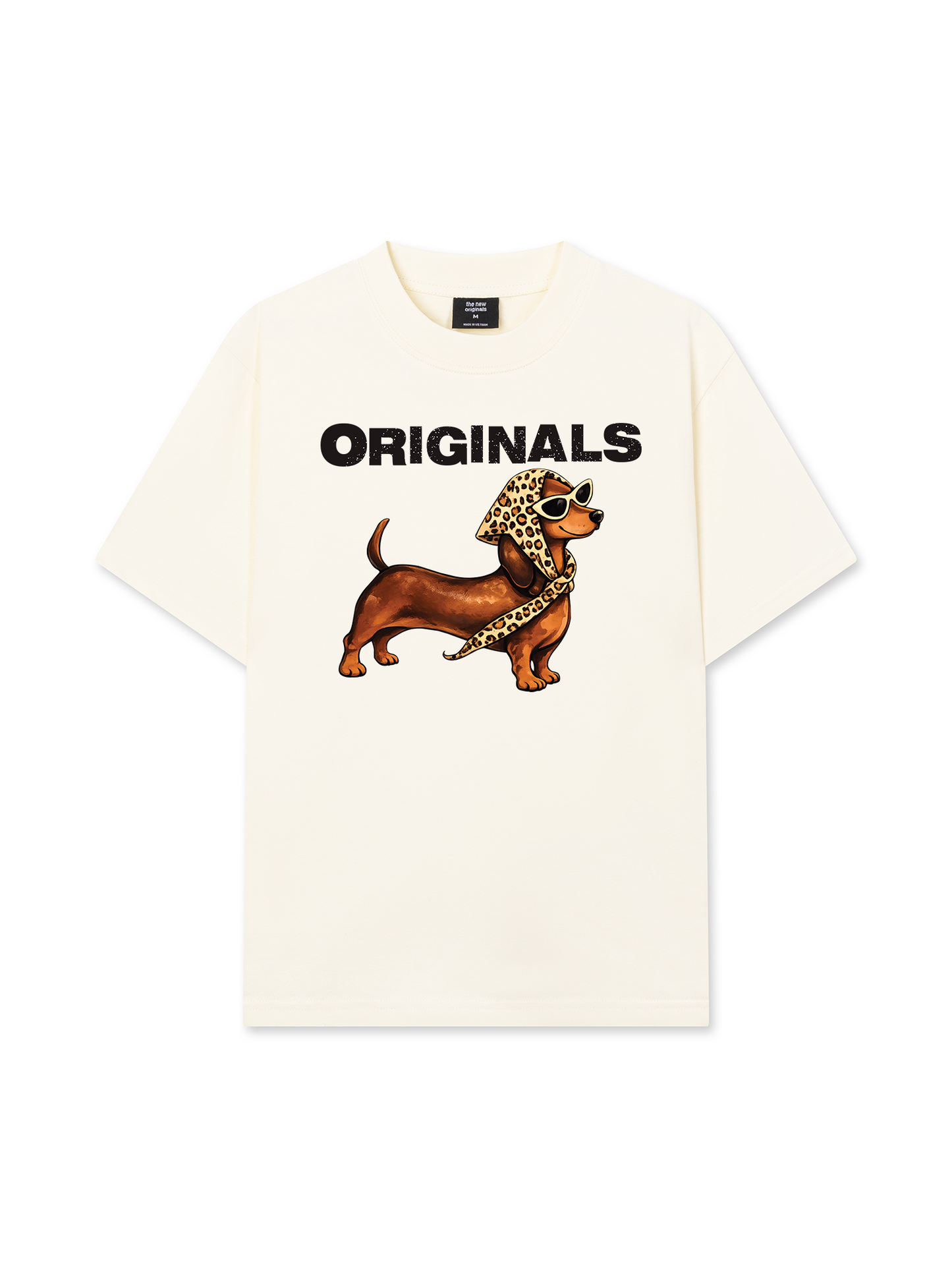 Áo Thun Relaxed Fit  Retro Leopard Dashund