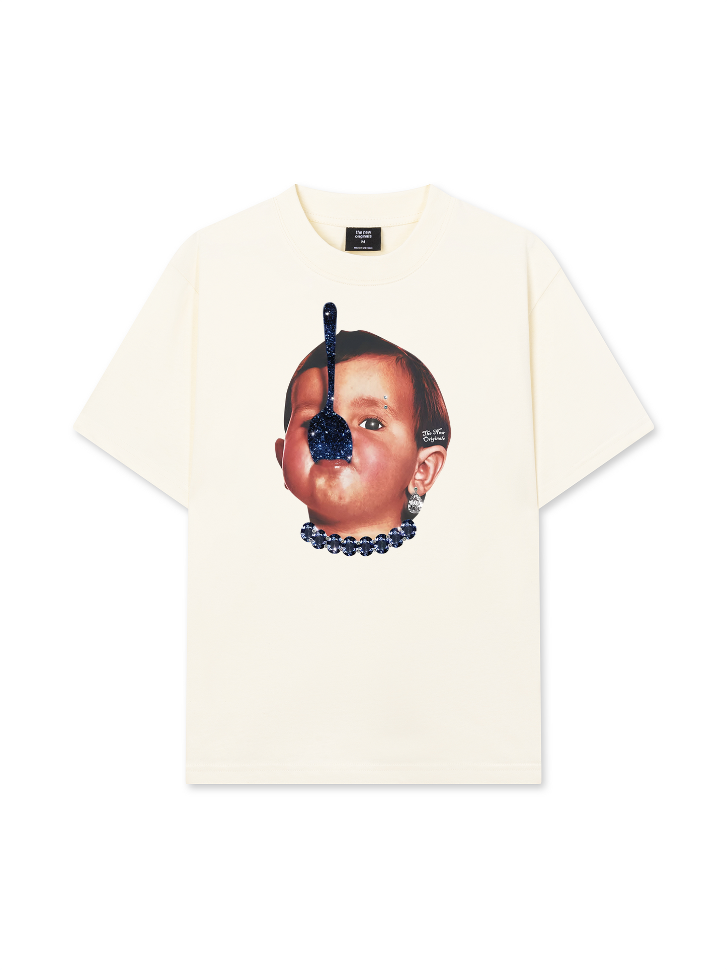 Áo Thun Relaxed Fit Funny Spoon-covered Face Boy
