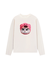 Áo Thun Dài Tay Animal Mood Pink Meow