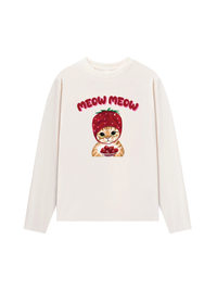 Áo Thun Dài Tay Meow Meow Strawberry
