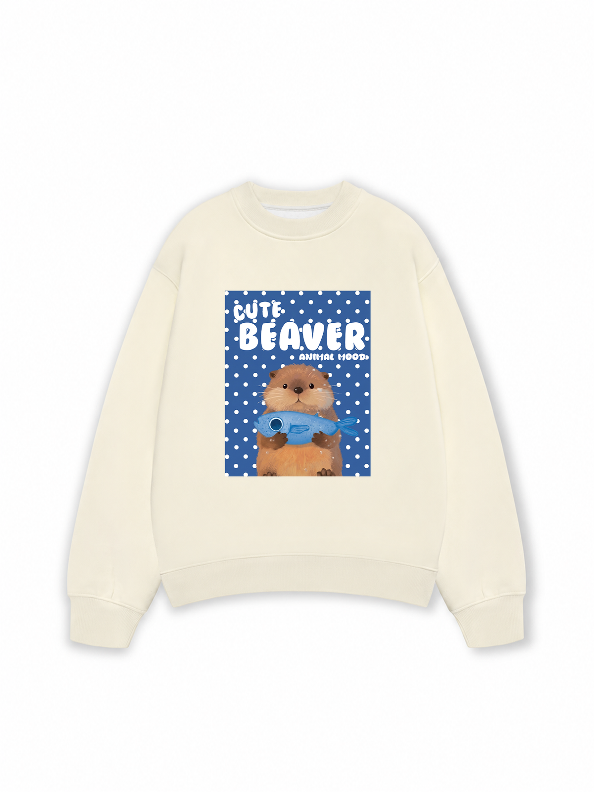 Áo Sweater Nỉ Hai Da Animal Cute Beaver