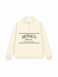 Áo Sweater Polo Nỉ Hai Da MONACO