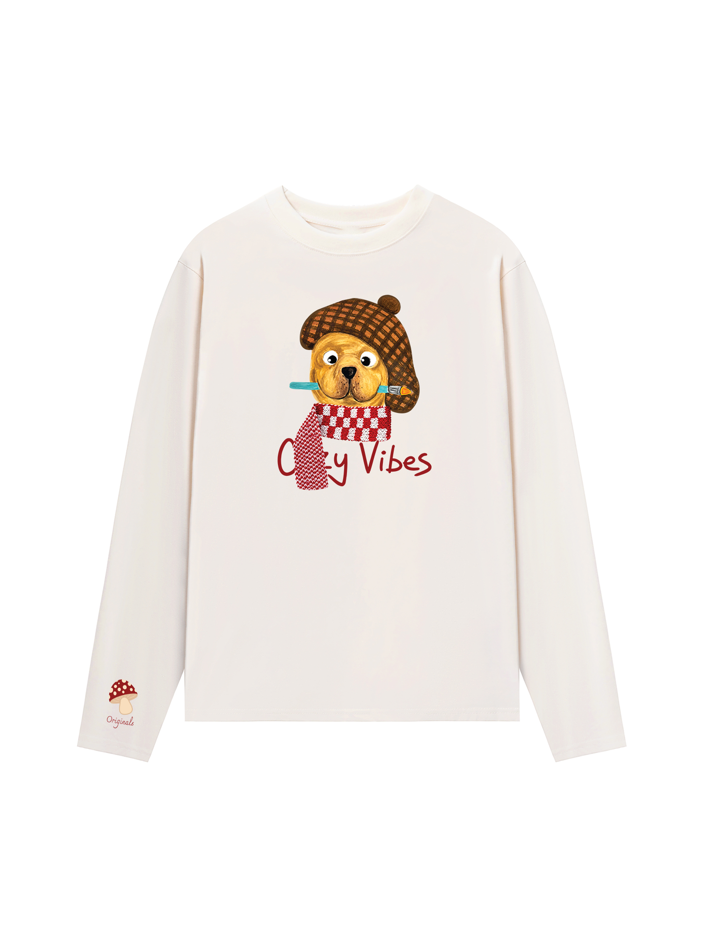 Áo Thun Dài Tay Cozy Vibes Puppy