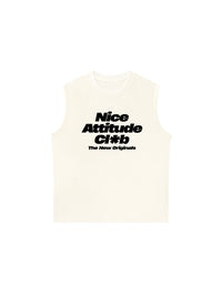 Áo Ba Lỗ Relaxed Fit  Life Vibe Nice Attitude