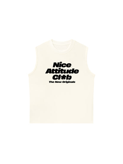 Áo Ba Lỗ Relaxed Fit  Life Vibe Nice Attitude